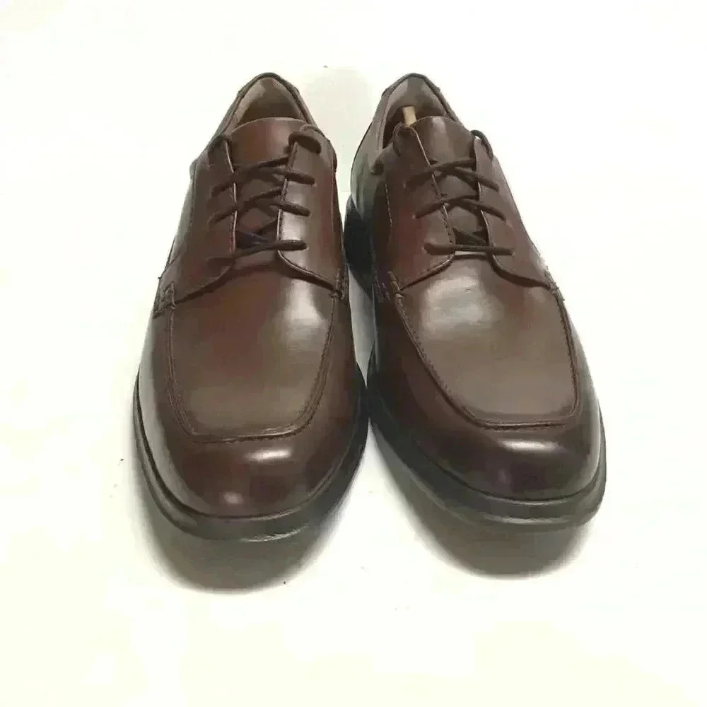 Bostonian Tifton Edge Mens 11D Oxford Dress Shoes Brown Leather Lace Up NEW